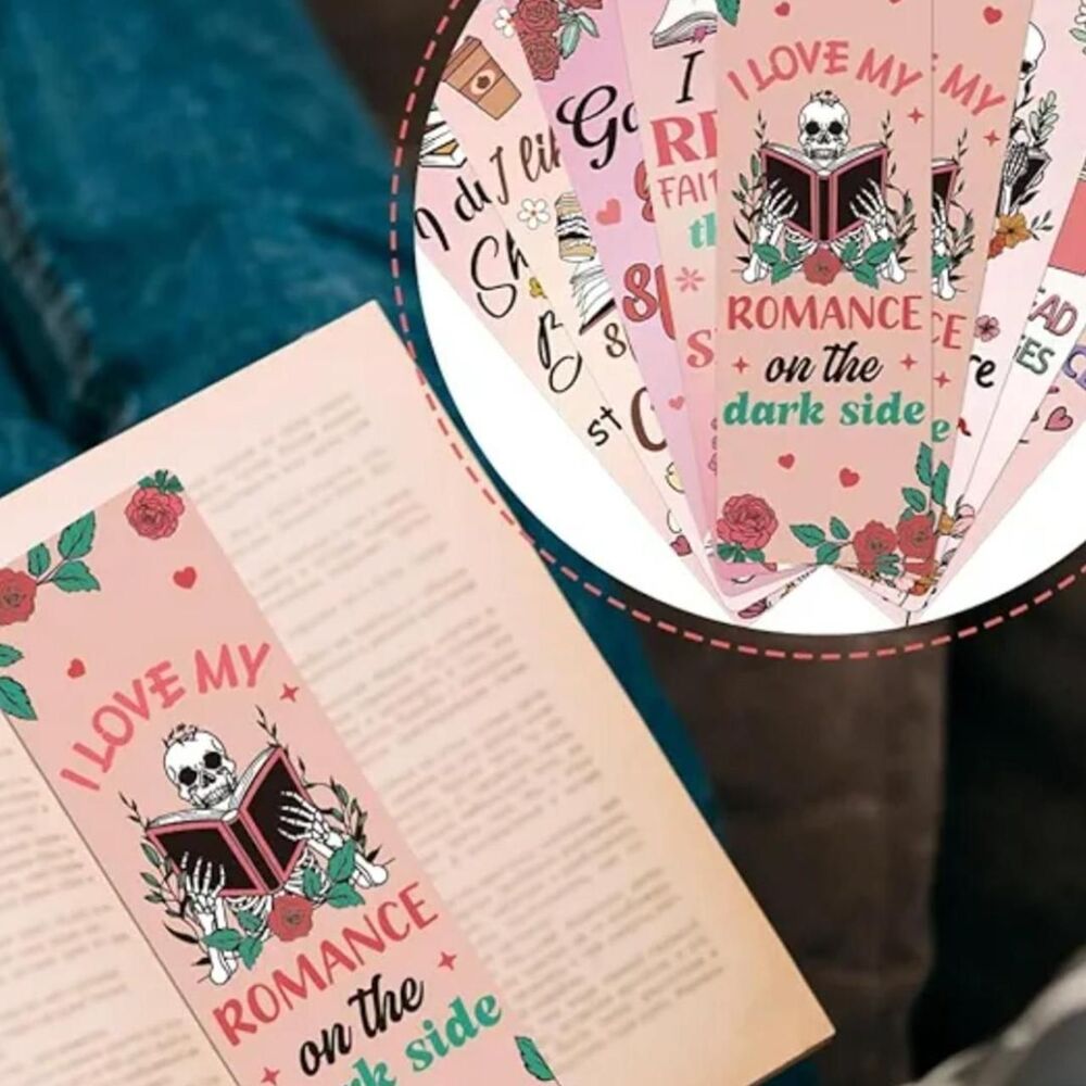 24PCS Romance Bookmarks for Women Double Sided Skeleton Hot